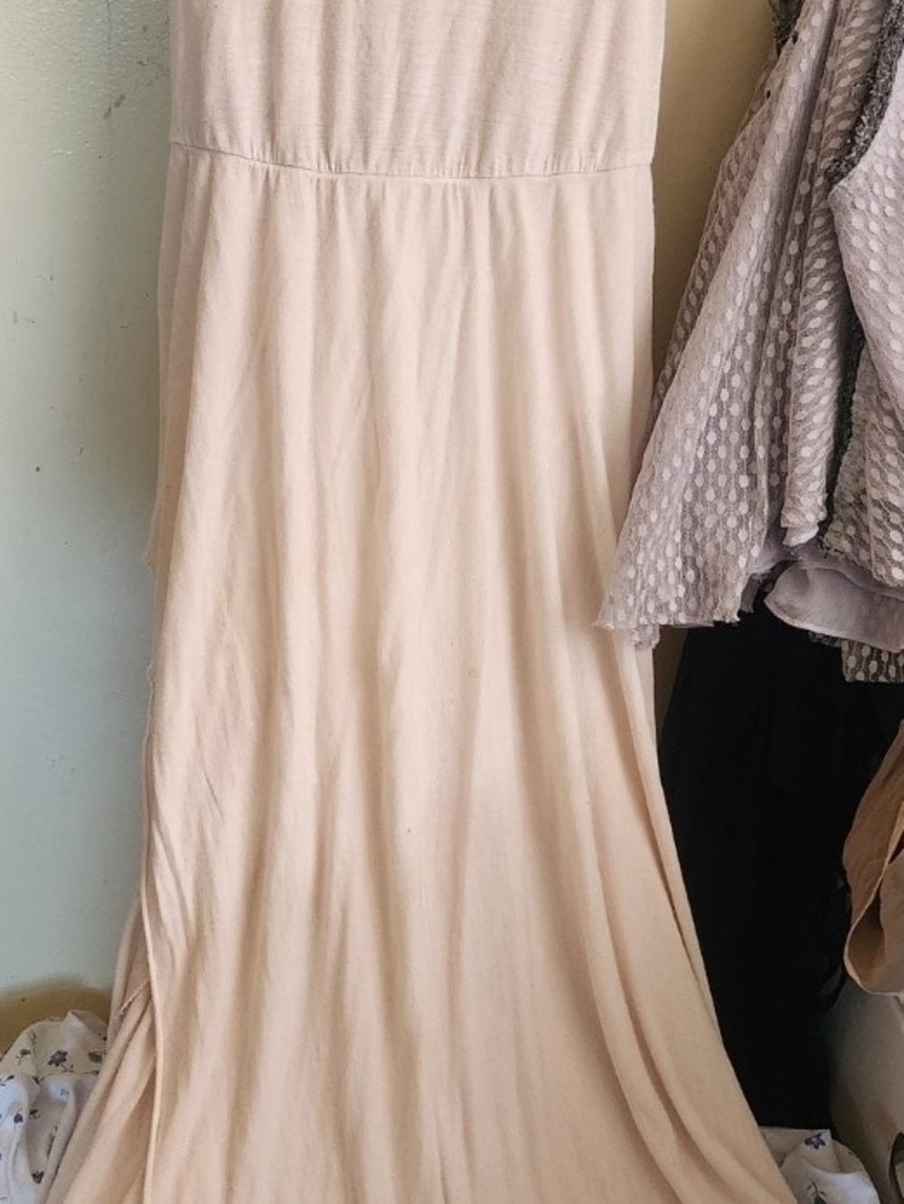 Free People Backless Maxi Dress in Blush